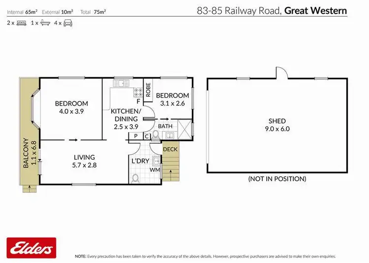 Floorplan of Homely house listing, 83-85 Railway Road, Great Western VIC 3374