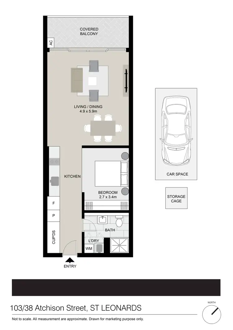 Floorplan of Homely apartment listing, 103/38 Atchison Street, St Leonards NSW 2065