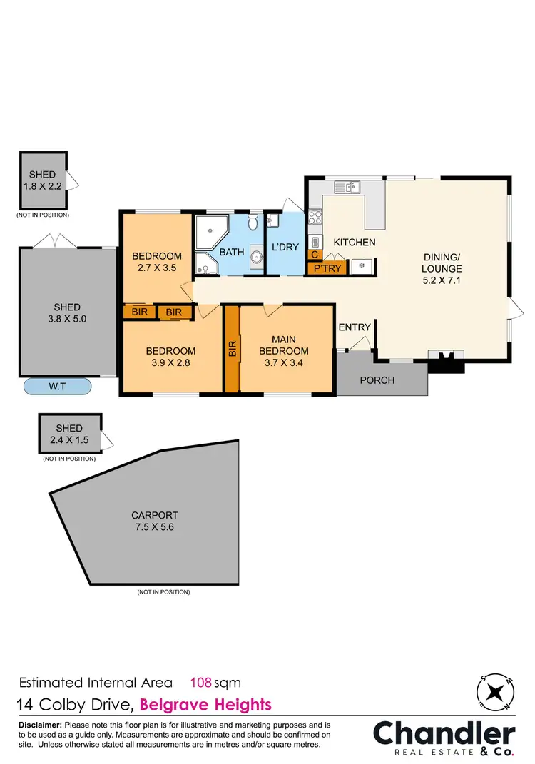 Floorplan of Homely house listing, 14 Colby Drive, Belgrave Heights VIC 3160