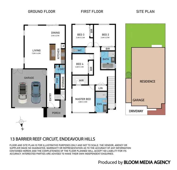 Floorplan of Homely house listing, 13 Barrier Reef Circuit, Endeavour Hills VIC 3802