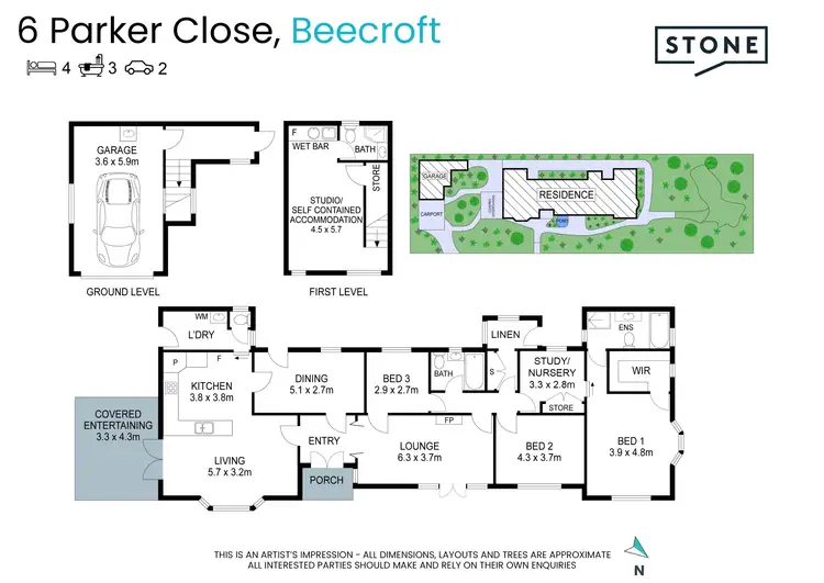Floorplan of Homely house listing, 6 Parker Close, Beecroft NSW 2119