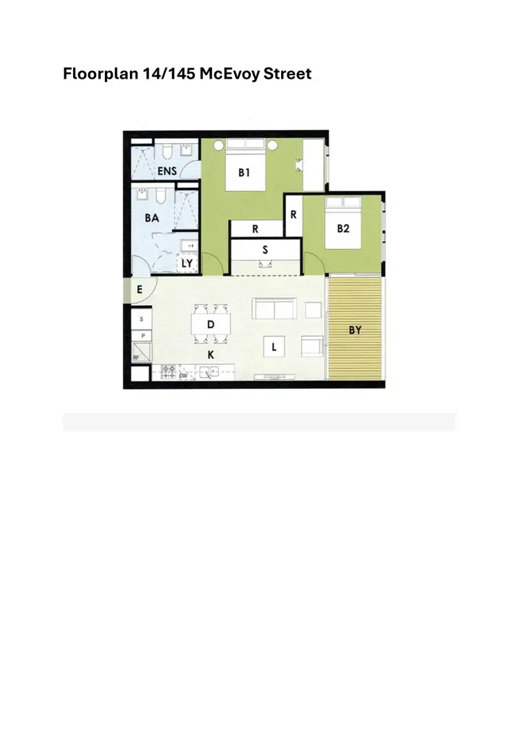 Floorplan of Homely apartment listing, 26/145 McEvoy Street, Alexandria NSW 2015