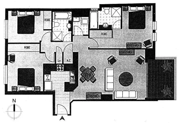 Floorplan of Homely apartment listing, 325/569 George Street, Sydney NSW 2000