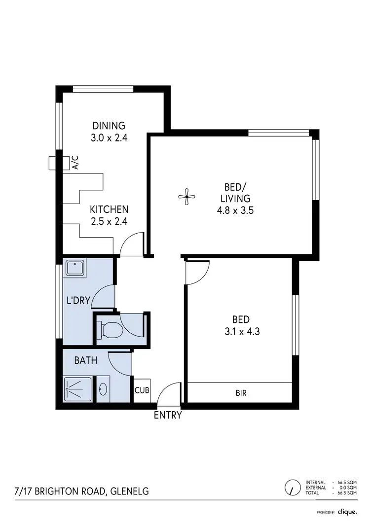 Floorplan of Homely unit listing, 7/17 Brighton Road, Glenelg SA 5045