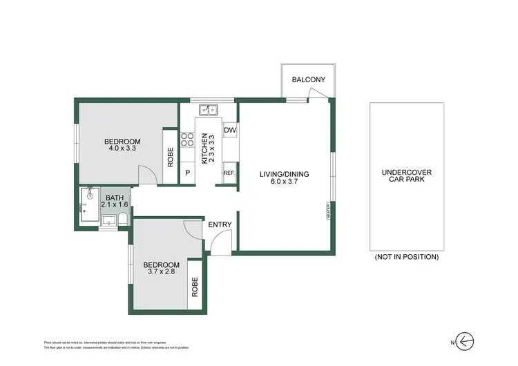 Floorplan of Homely apartment listing, 1/2 Bendigo Avenue, Elwood VIC 3184