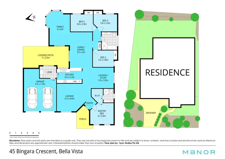 Floorplan of Homely house listing, 45 Bingara Crescent, Bella Vista NSW 2153