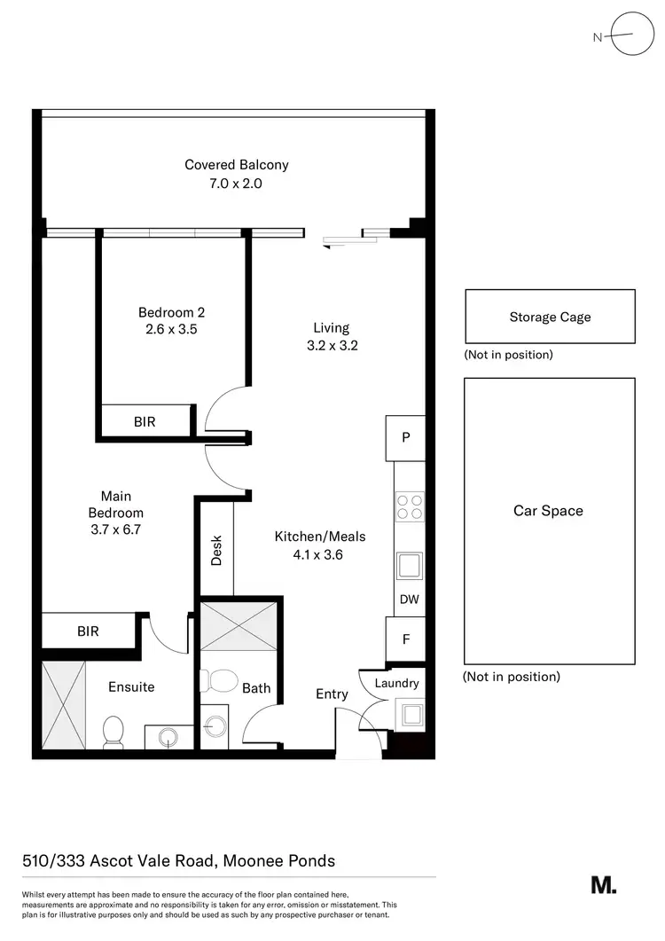 Floorplan of Homely apartment listing, 510/333 Ascot Vale Road, Moonee Ponds VIC 3039