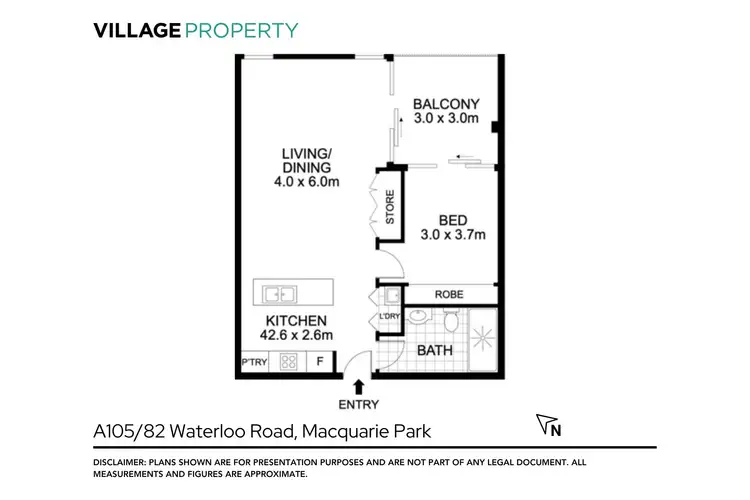 Floorplan of Homely apartment listing, A105/82 Waterloo Road, Macquarie Park NSW 2113