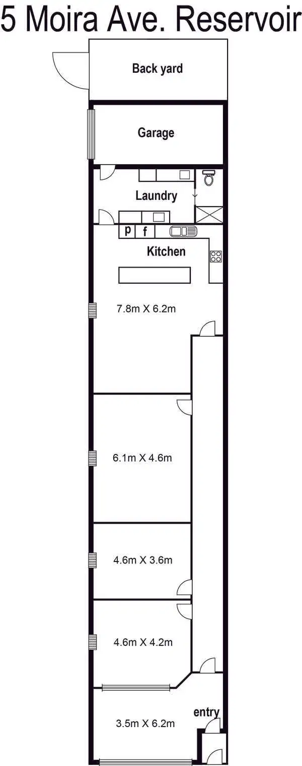 Floorplan of Homely house listing, 5 Moira Avenue, Reservoir VIC 3073