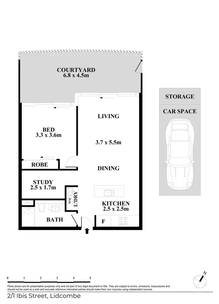 Floorplan of Homely apartment listing, G02/1 Ibis Street, Lidcombe NSW 2141