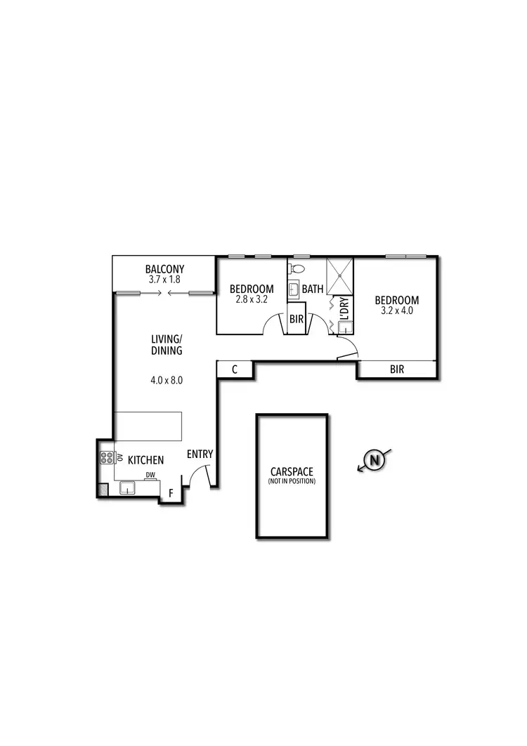 Floorplan of Homely apartment listing, 308/800 Chapel Street, South Yarra VIC 3141