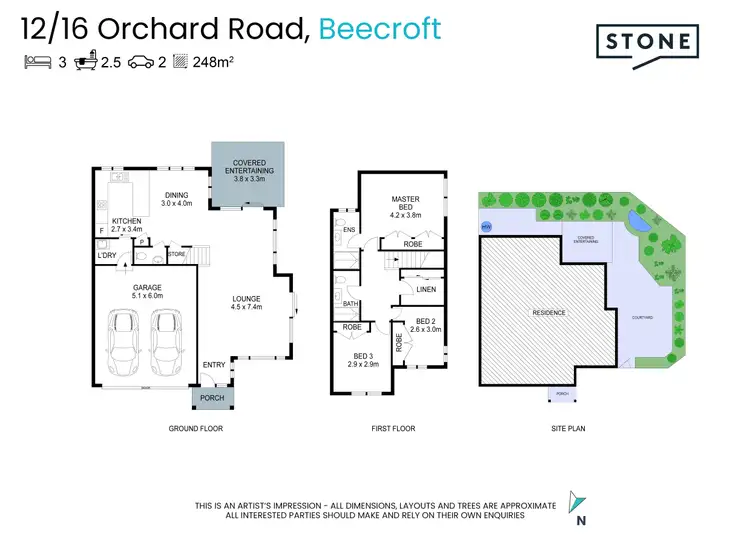 Floorplan of Homely townhouse listing, 12/16-18 Orchard Road, Beecroft NSW 2119
