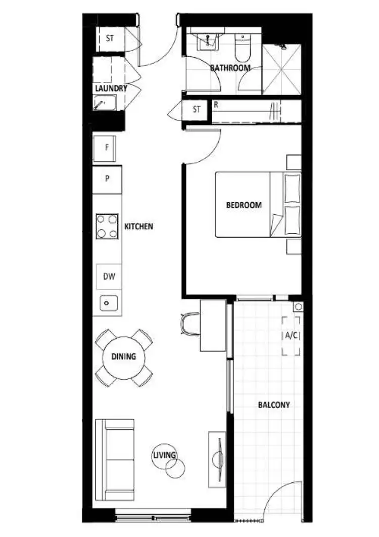 Floorplan of Homely apartment listing, 206/34 Oakden Street, Greenway ACT 2900