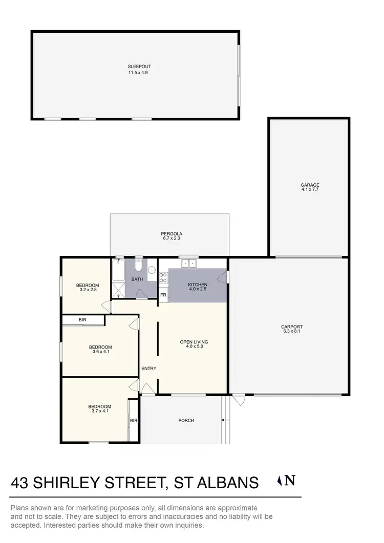 Floorplan of Homely house listing, 43 Shirley Street, St Albans VIC 3021