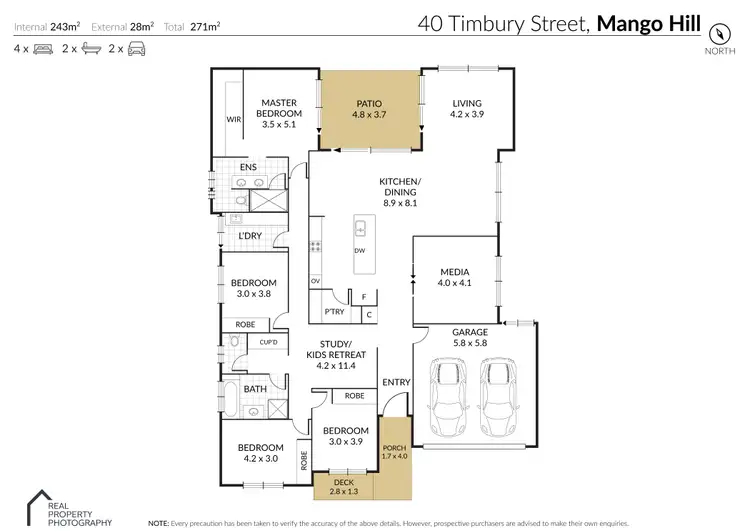 Floorplan of Homely house listing, 40 Timbury Street, Mango Hill QLD 4509