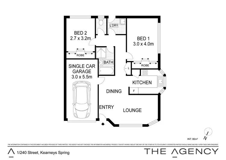 Floorplan of Homely unit listing, 1/240 Spring Street, Kearneys Spring QLD 4350