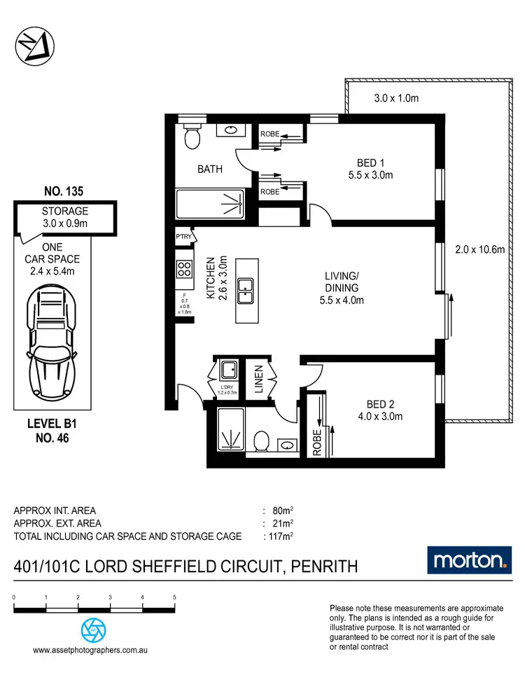 Floorplan of Homely apartment listing, 401/101C Lord Sheffield Circuit, Penrith NSW 2750