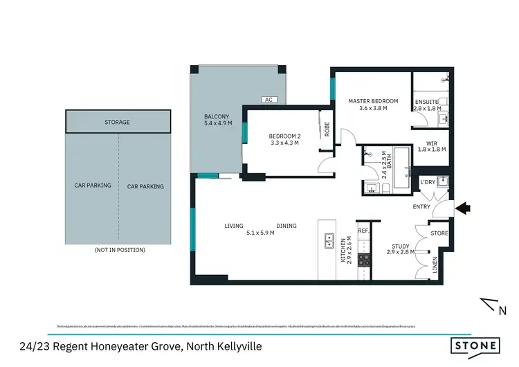 Floorplan of Homely apartment listing, 24/23 Regent Honeyeater Grove, North Kellyville NSW 2155