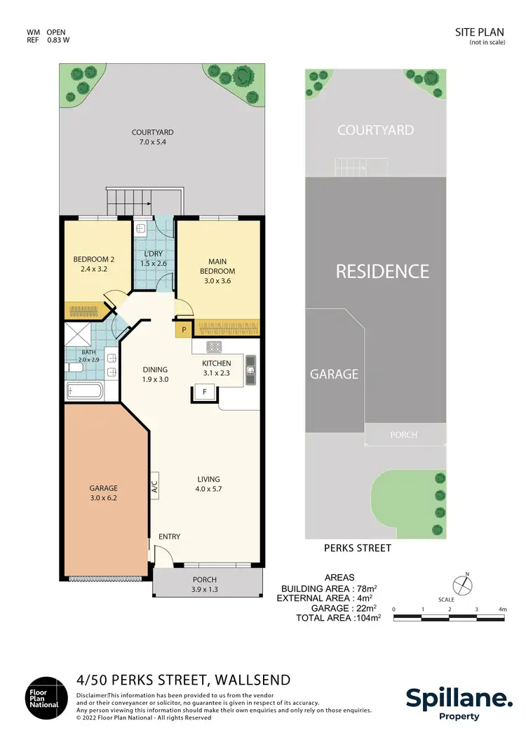Floorplan of Homely villa listing, 4/50 Perks Street, Wallsend NSW 2287