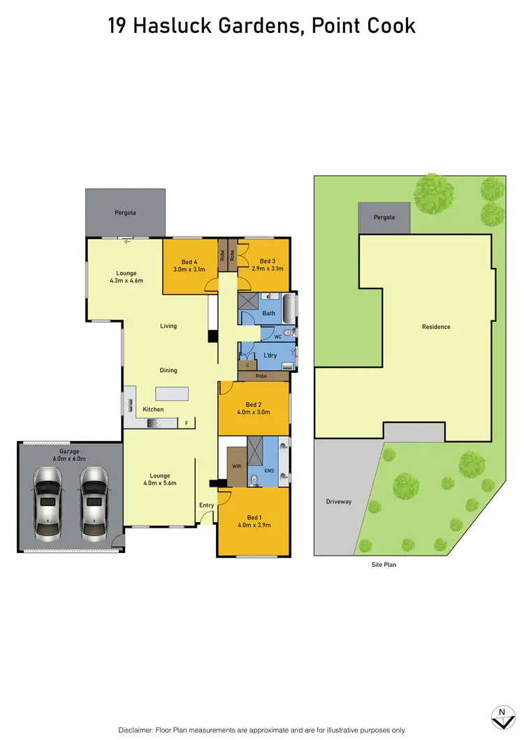 Floorplan of Homely house listing, 19 Hasluck Gardens, Point Cook VIC 3030