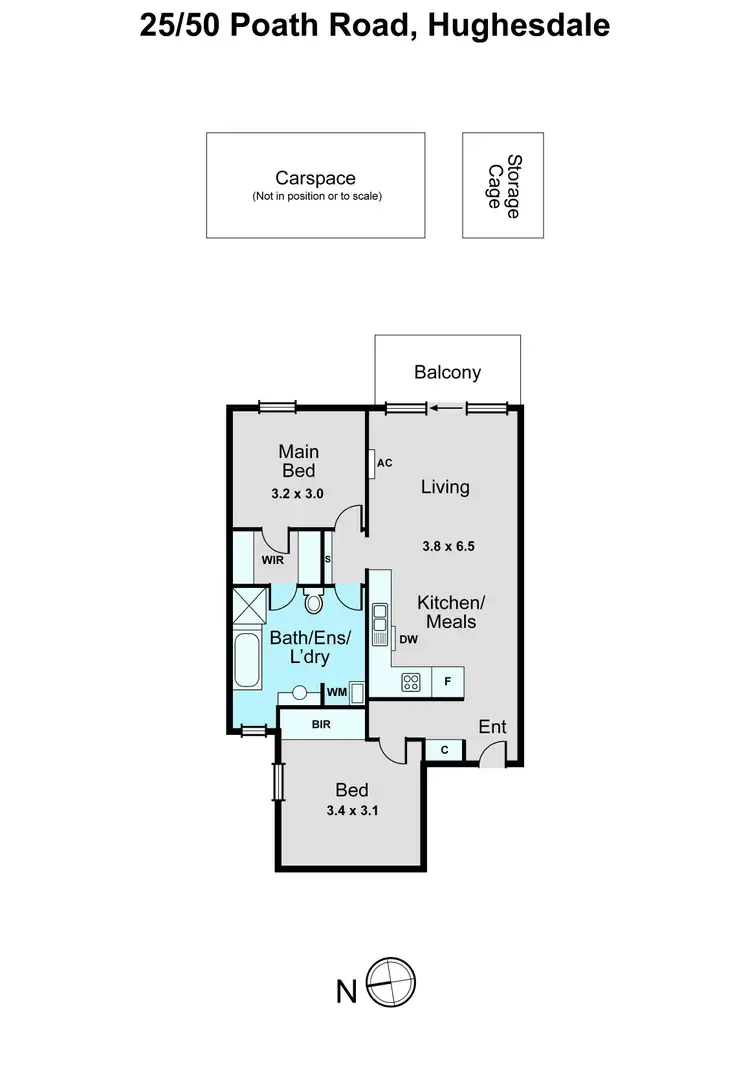 Floorplan of Homely apartment listing, 25/50 Poath Road, Hughesdale VIC 3166