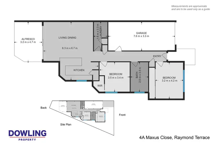 Floorplan of Homely semi-detached listing, 4A Maxus Close, Raymond Terrace NSW 2324