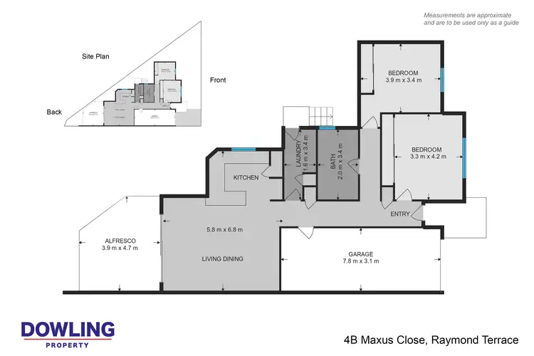 Floorplan of Homely semi-detached listing, 4B Maxus Close, Raymond Terrace NSW 2324