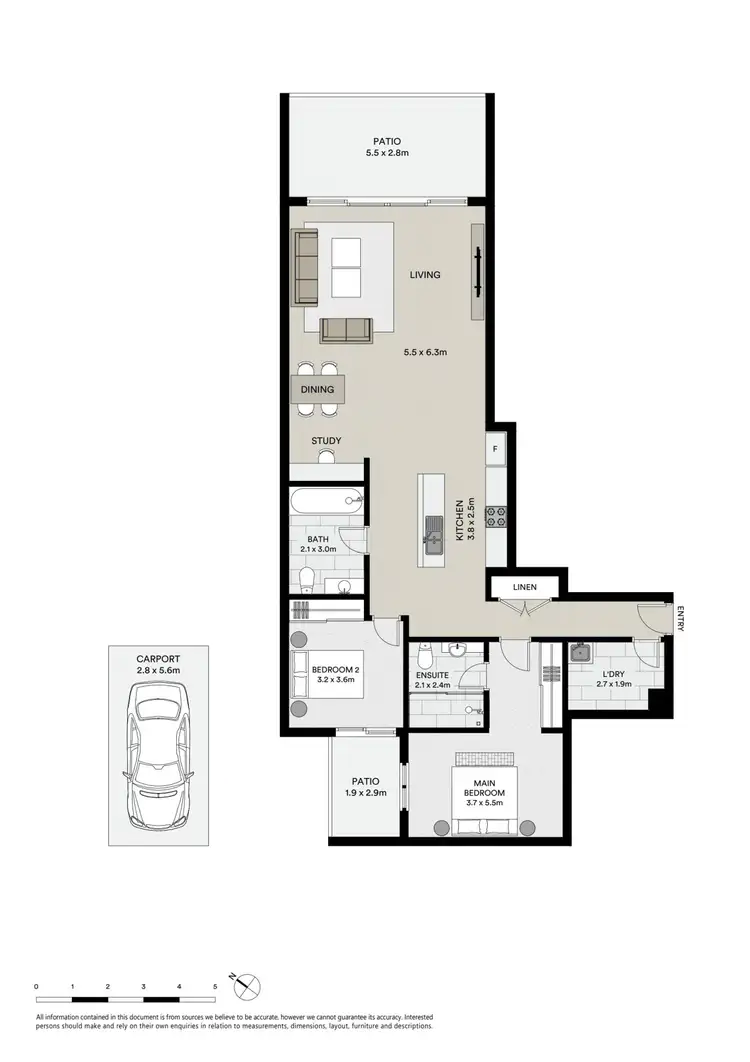 Floorplan of Homely unit listing, 602/106 Denham Street, Townsville City QLD 4810