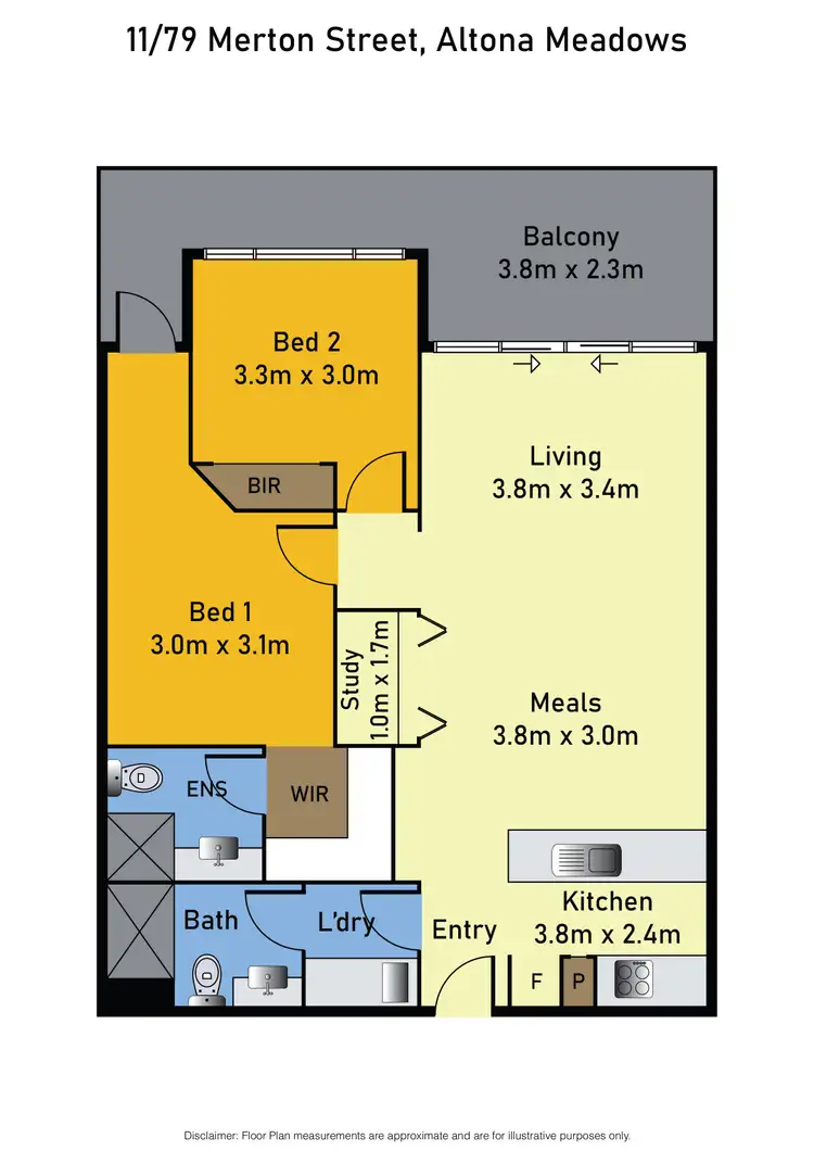 Floorplan of Homely apartment listing, 11/79 Merton Street, Altona Meadows VIC 3028