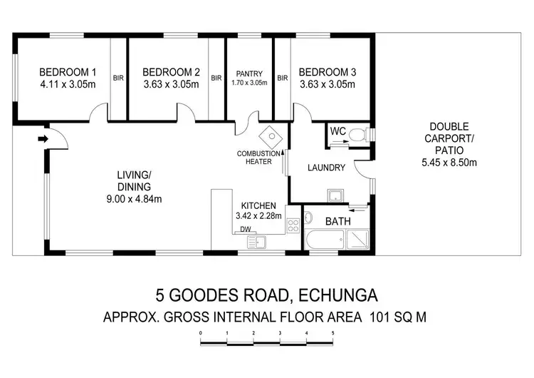 Floorplan of Homely house listing, 5 Goodes Road, Echunga SA 5153