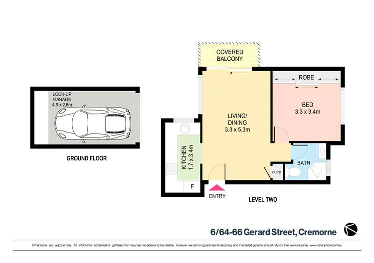 Floorplan of Homely unit listing, 6/64 Gerard Street, Cremorne NSW 2090