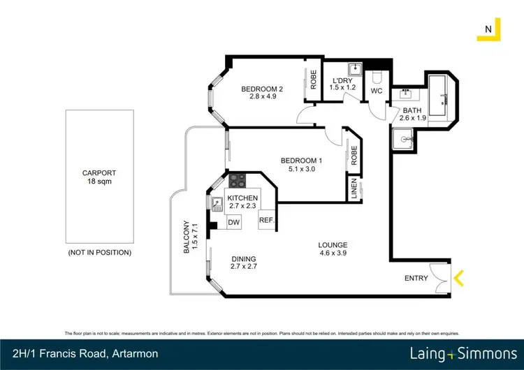 Floorplan of Homely apartment listing, 2H/1 Francis Road, Artarmon NSW 2064