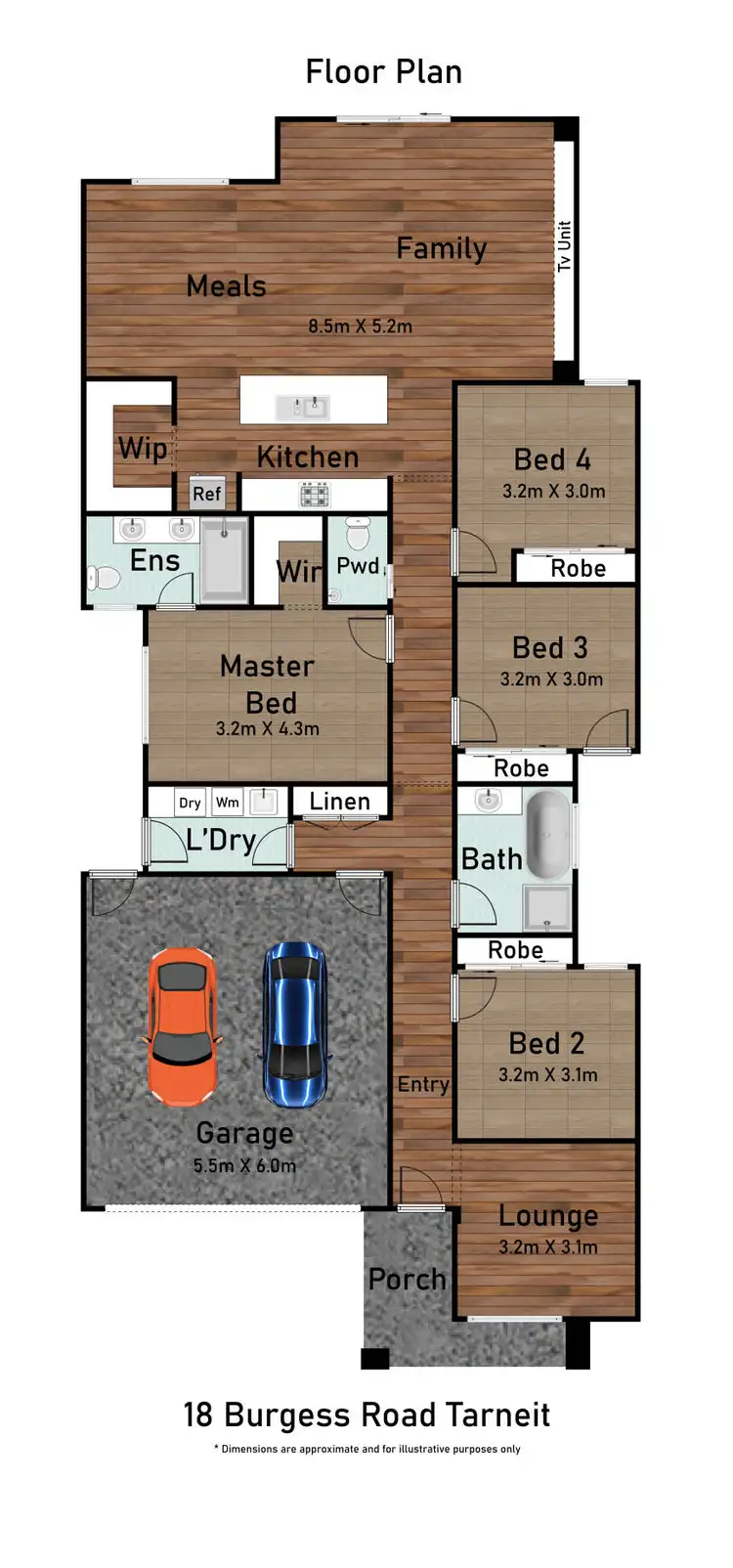 Floorplan of Homely house listing, 18 Burgess Road, Tarneit VIC 3029