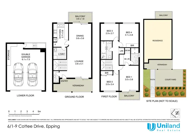 Floorplan of Homely townhouse listing, 6/1-9 Cottee Drive, Epping NSW 2121