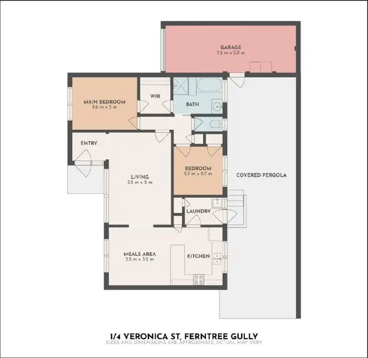 Floorplan of Homely unit listing, 1/4 Veronica Street, Ferntree Gully VIC 3156