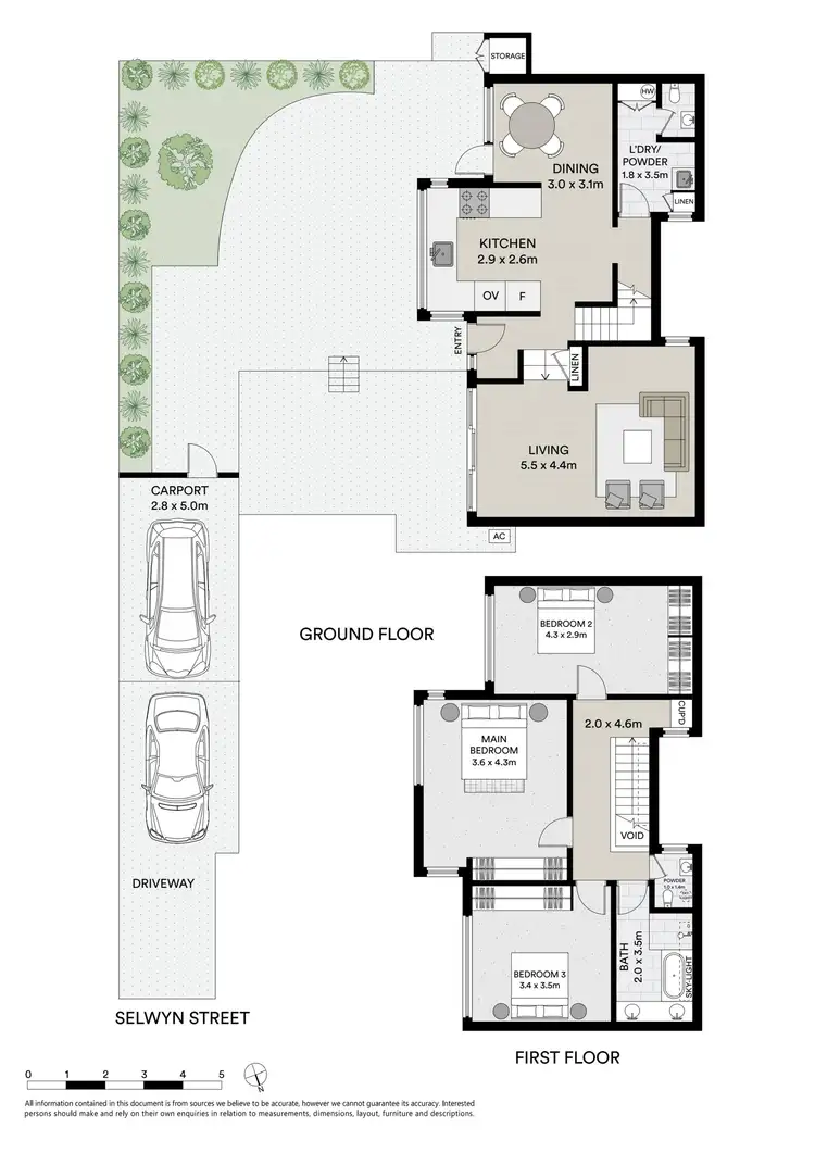 Floorplan of Homely townhouse listing, 2/1 Selwyn Street, Wollstonecraft NSW 2065