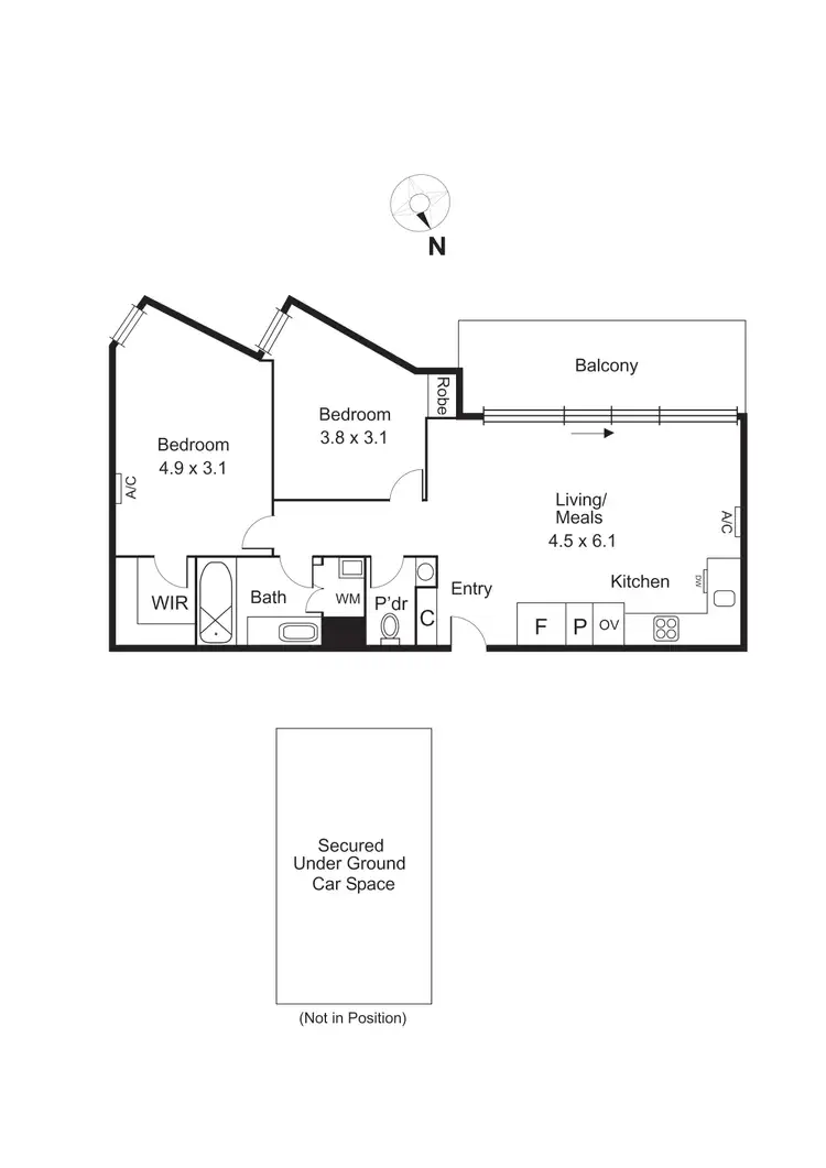 Floorplan of Homely apartment listing, 15/30 Docker Street, Elwood VIC 3184