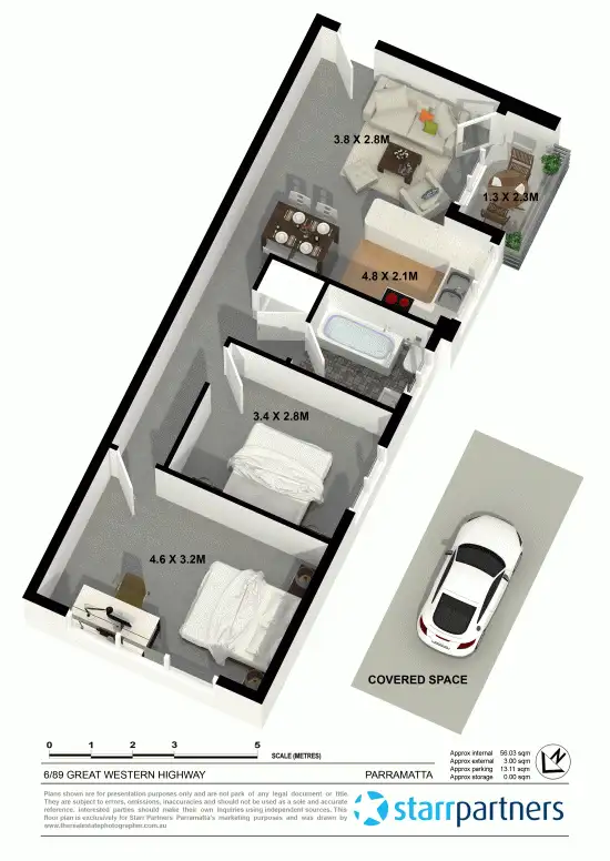 Floorplan of Homely apartment listing, 6/89 Great Western Highway, Parramatta NSW 2150