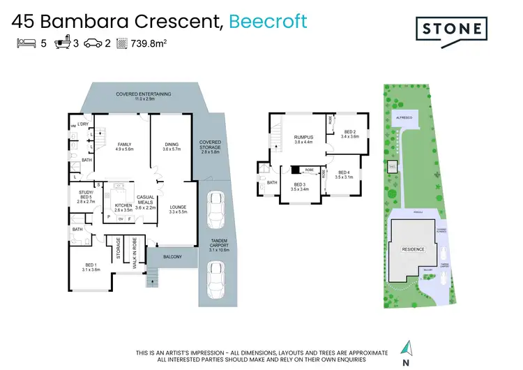 Floorplan of Homely house listing, 45 Bambara Crescent, Beecroft NSW 2119