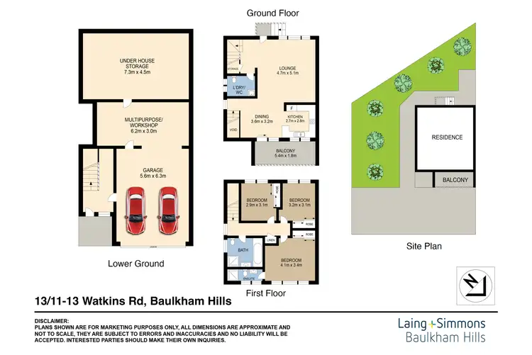 Floorplan of Homely townhouse listing, 13/11-13 Watkins Road, Baulkham Hills NSW 2153