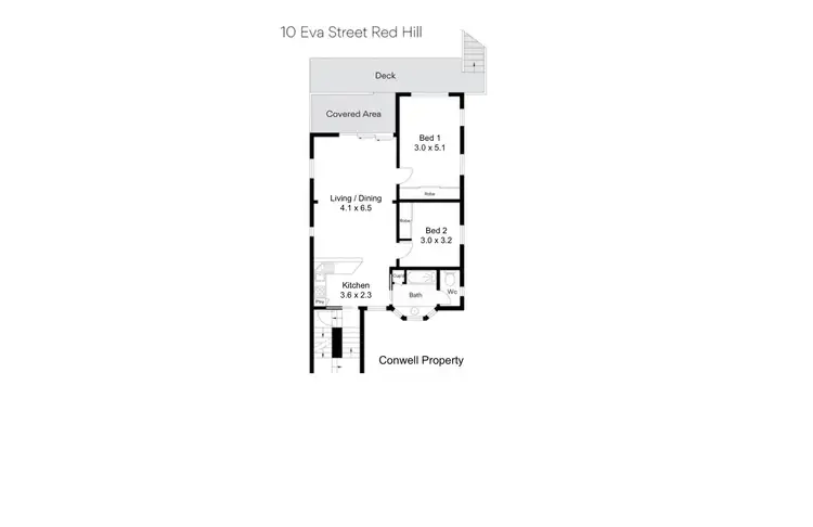 Floorplan of Homely apartment listing, 2/10 Eva Street, Red Hill QLD 4059