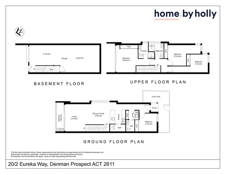 Floorplan of Homely townhouse listing, 20/2 Eureka Way, Denman Prospect ACT 2611