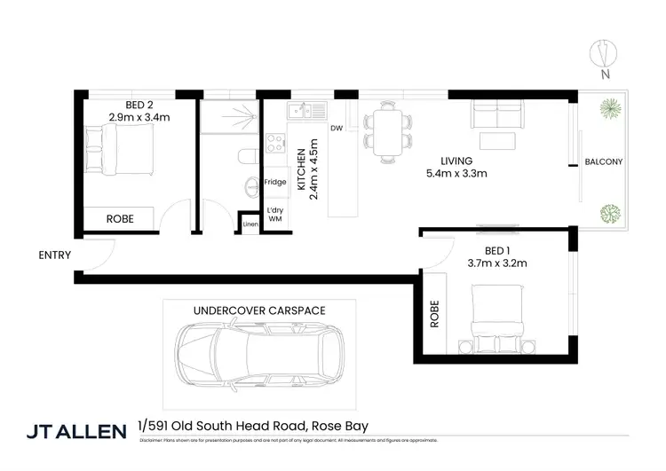 Floorplan of Homely apartment listing, 1/591 Old South Head Road, Rose Bay NSW 2029