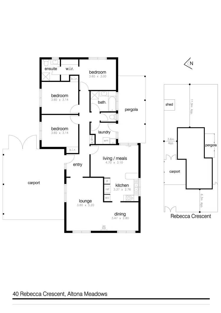 Floorplan of Homely house listing, 40 Rebecca Crescent, Altona Meadows VIC 3028