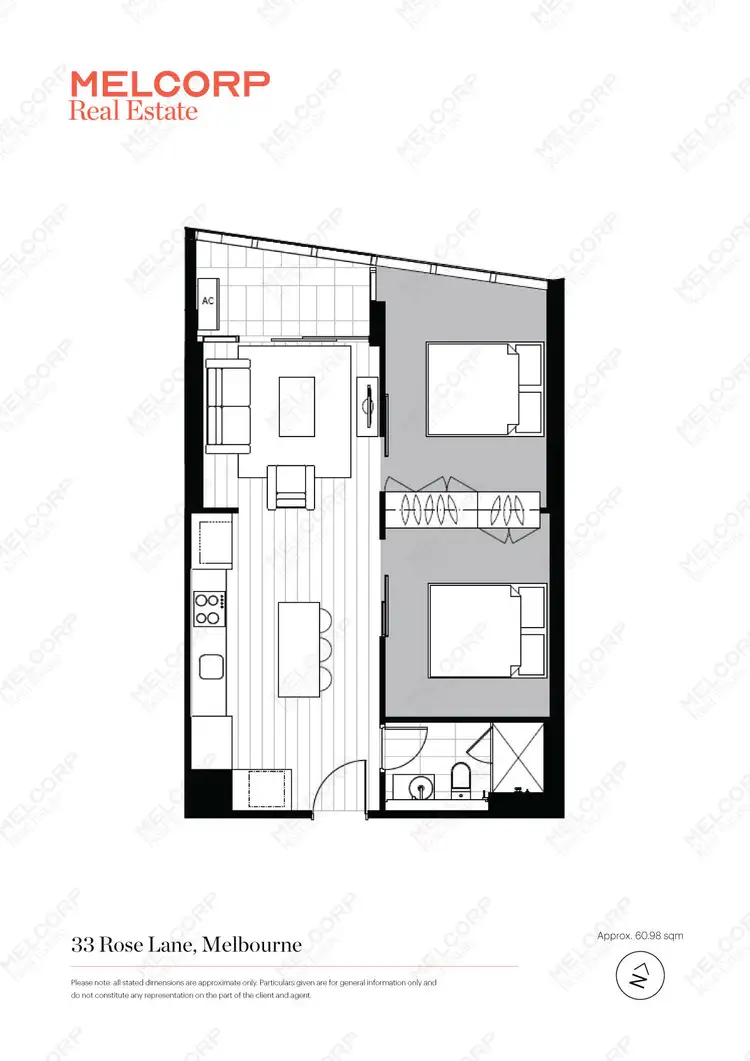 Floorplan of Homely apartment listing, 2710/33 Rose Lane, Melbourne VIC 3000