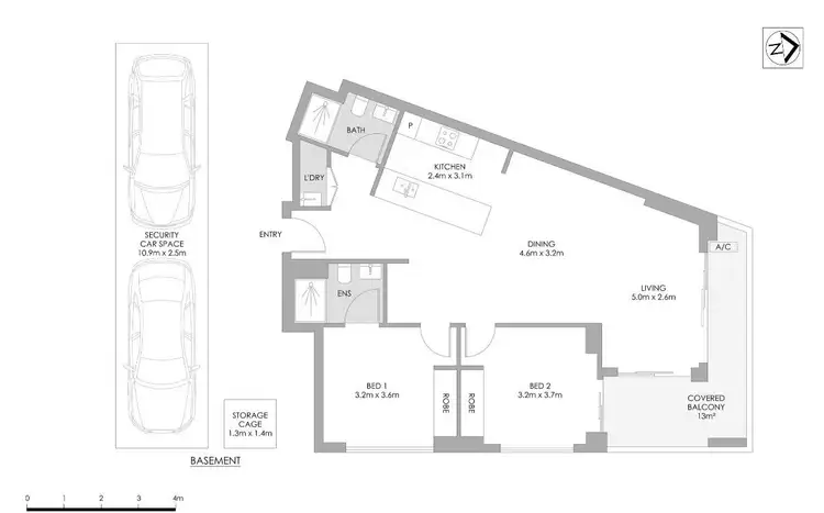 Floorplan of Homely apartment listing, 404B/84 Gordon Crescent, Lane Cove NSW 2066