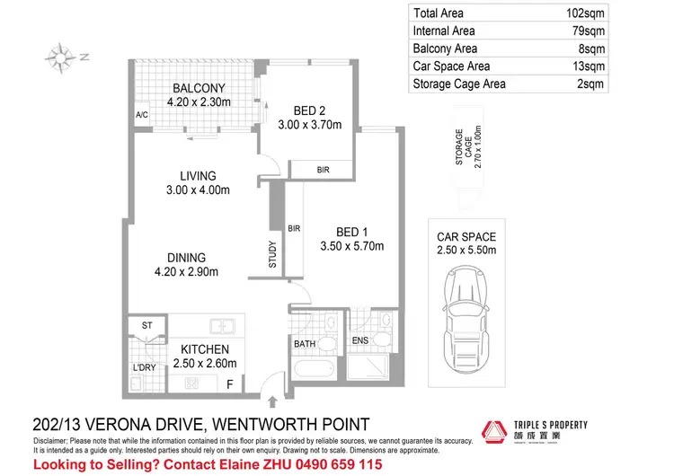 Floorplan of Homely apartment listing, 202/13 Verona Drive, Wentworth Point NSW 2127