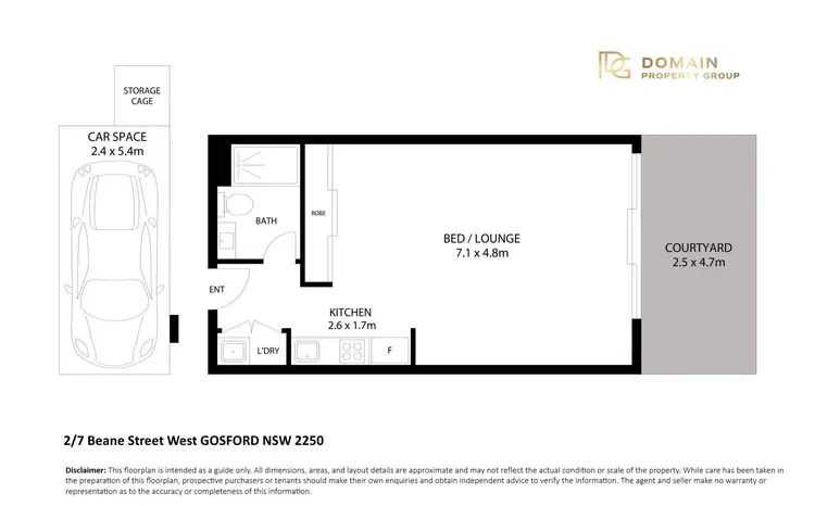 Floorplan of Homely studio listing, 2/7 Beane Street West, Gosford NSW 2250