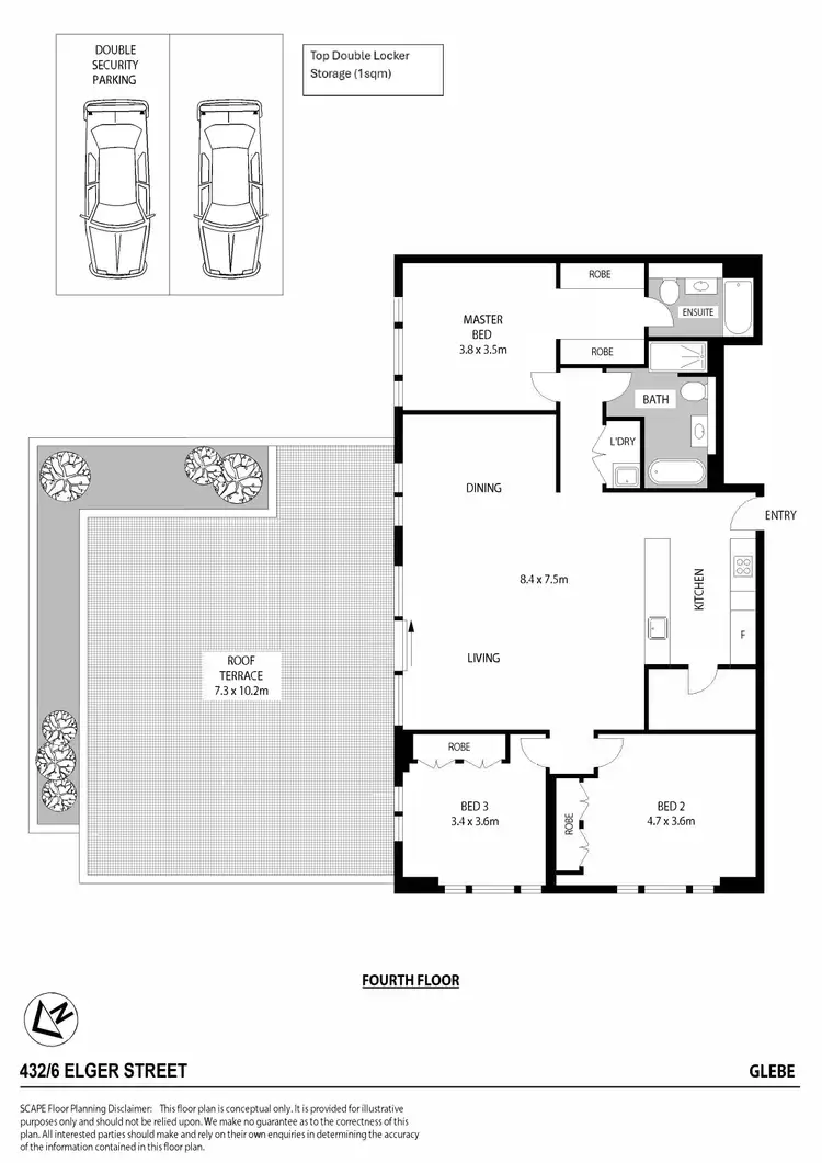 Floorplan of Homely apartment listing, 432/6 Elger Street, Glebe NSW 2037