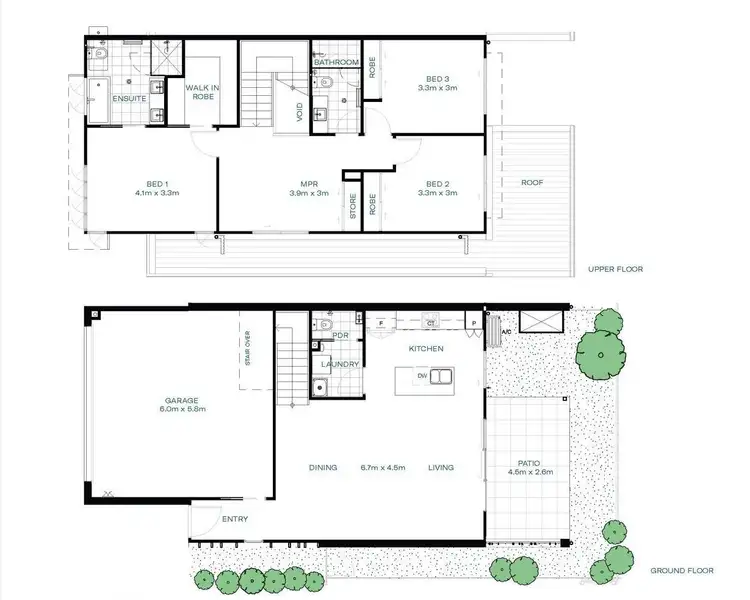 Floorplan of Homely townhouse listing, 1/45 Greensill Road, Albany Creek QLD 4035